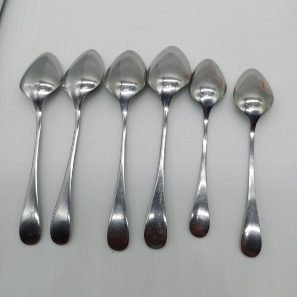 Vintage EPIC Stainless Flatware 4 Serving & 2 Dinner Spoons Lot Of 6 EPS18 - Picture 4 of 8